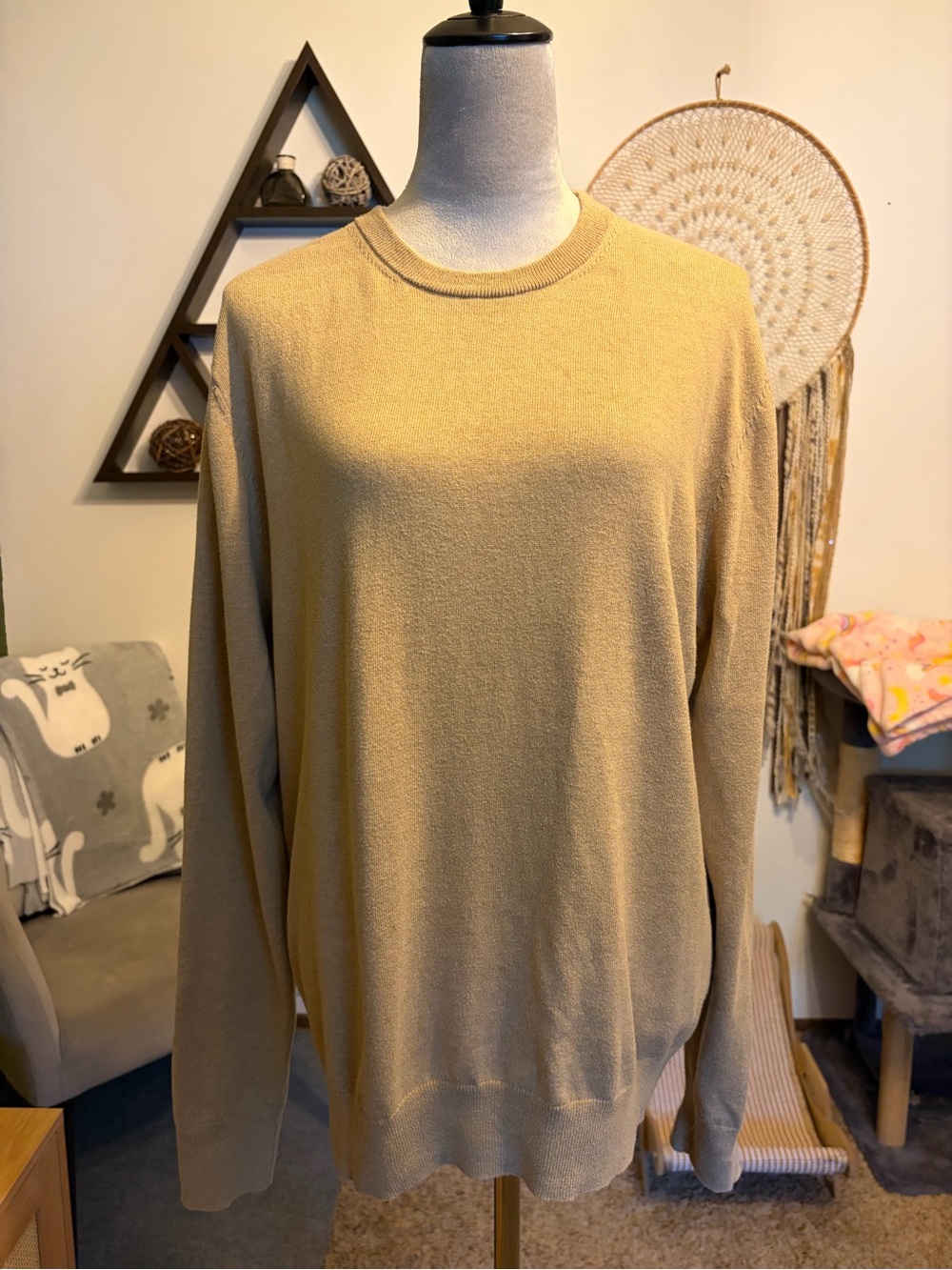 St. John's Bay Men's Crewneck Sweater - Tan
